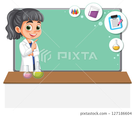 Young Scientist in a Classroom Setting 127186604