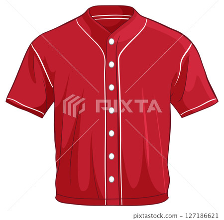 Red Baseball Jersey Vector Illustration Red Baseball Jersey Vector Illustration 127186621