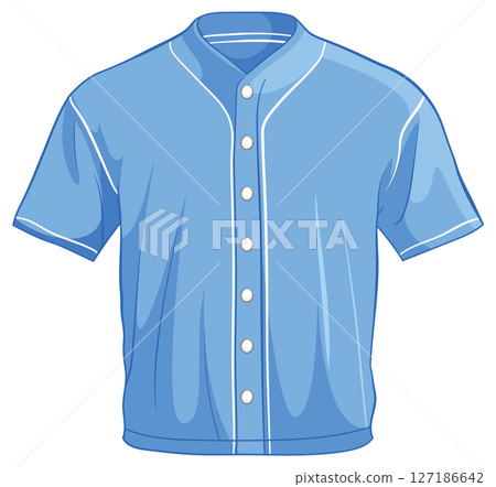Blue Baseball Jersey Vector Illustration Blue Baseball Jersey Vector Illustration 127186642