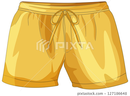 Yellow Athletic Shorts Vector Illustration 127186648