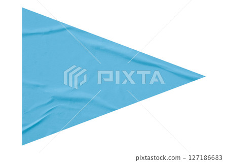 Light blue crumpled paper arrow isolated on transparent background Light blue crumpled paper arrow isolated on transparent background 127186683