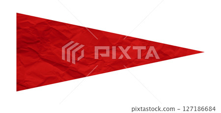 Red crumpled paper arrow isolated on transparent background Red crumpled paper arrow isolated on transparent background 127186684