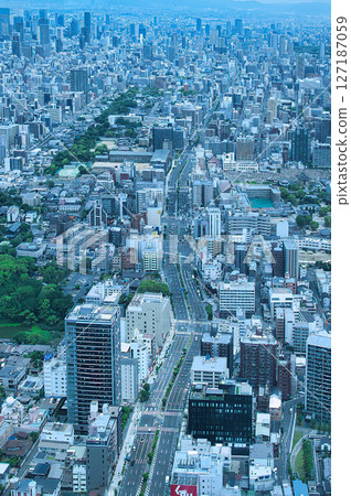 A spectacular view from the observation deck of Abeno Harukas, a skyscraper complex that also houses an art museum, hotel, and department store A spectacular view from the observation deck of Abeno Harukas, a skyscraper complex that also houses an art museum, hotel, and department store 127187059