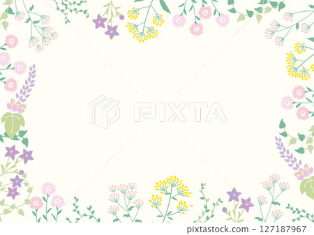 Seven Autumn Herbs Background Illustration 127187967
