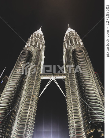 Petronas Towers Kuala Lumpur Night Photography Iconic Malaysian Landmark 127188502