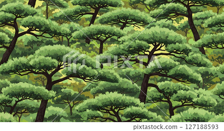 印象派風格松樹圖案背景 127188593