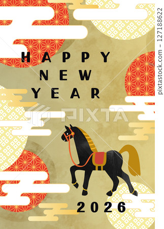 2026新年時尚新年賀卡 127188622