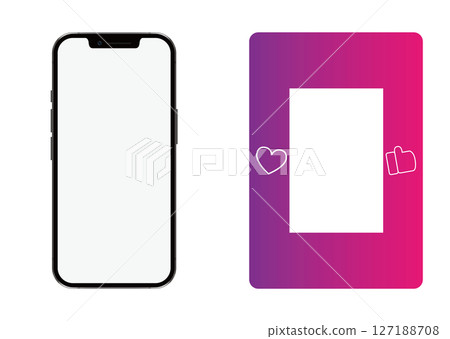 Smartphone and Instagram icon 127188708