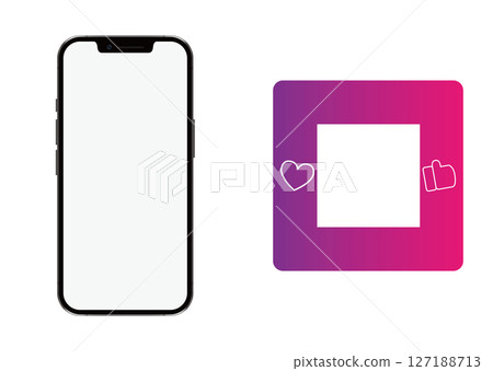 Smartphone and Instagram icon 127188713