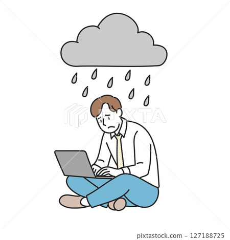 男人陷入工作 男人陷入工作 127188725