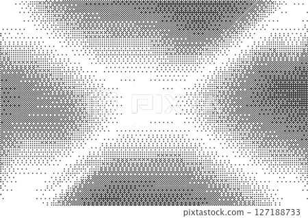 Pixel pattern background with bitmap gaming gradient texture. Abstract retro light effect. Graphic with dither gradation. Black and white halftone glitch noisy backdrop 127188733