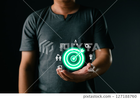 Achieving business success starts with setting a clear target and goal. Focusing on strategic planning, innovation, and execution helps businesses reach their ultimate objectives effectively. 127188760