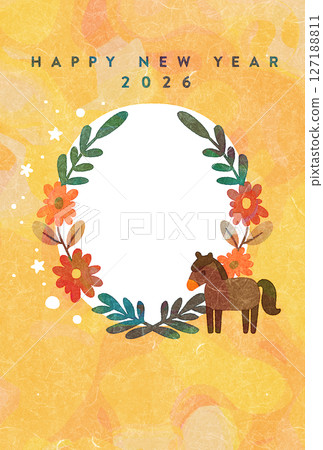 馬年賀年卡可愛 127188811