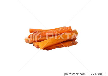 PNG, Fried carrot, isolated on white background PNG, Fried carrot, isolated on white background 127188816