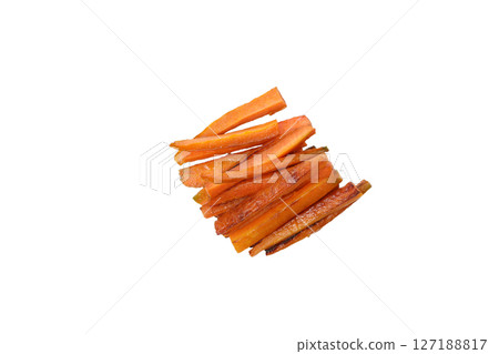 PNG, Fried carrot, isolated on white background PNG, Fried carrot, isolated on white background 127188817