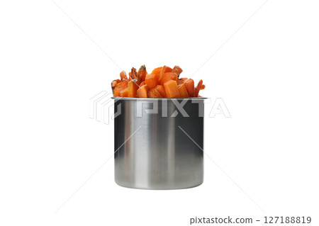 PNG, Fried carrot, isolated on white background 127188819