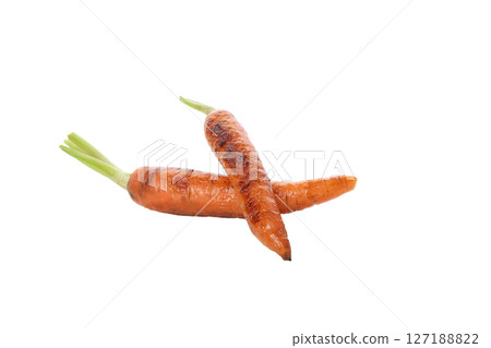 PNG, Fried carrot, isolated on white background 127188822
