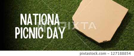 National Picnic Month - Day, design for advertising with attributes and text 127188854