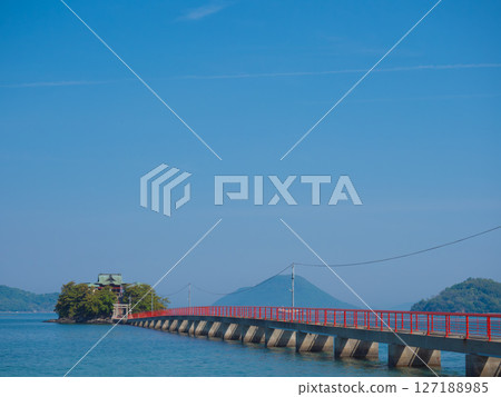 The bridge over the sea leading to the main shrine (3) [Tsushima Shrine] 127188985