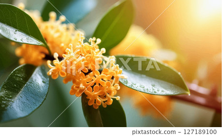 陽光燦爛的日子桂花背景 127189100