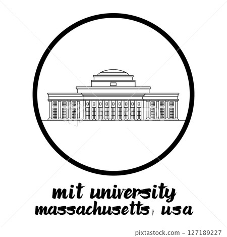 Circle Icon MIT University. Vector Illustration 127189227