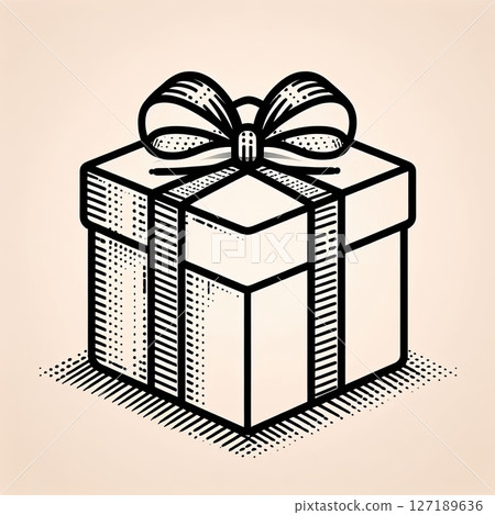 Gift boxes line with Generative AI. Gift boxes line with Generative AI. 127189636