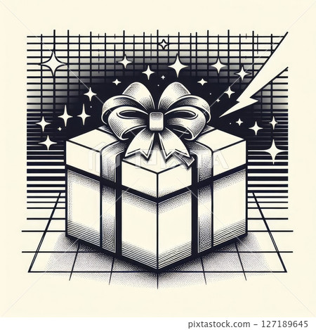 Gift boxes line with Generative AI. Gift boxes line with Generative AI. 127189645