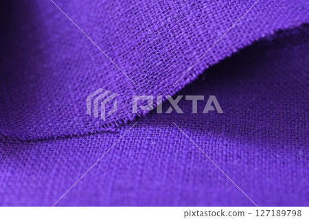 purple hemp viscose natural fabric cloth color, sackcloth rough texture of textile fashion purple hemp viscose natural fabric cloth color, sackcloth rough texture of textile fashion 127189798