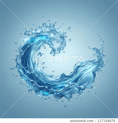 Liquid water wave splash with Generative AI. 127189878