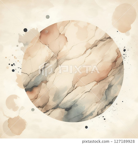 Abstract Watercolor Swirls with Gold Accents with Generative AI. 127189928