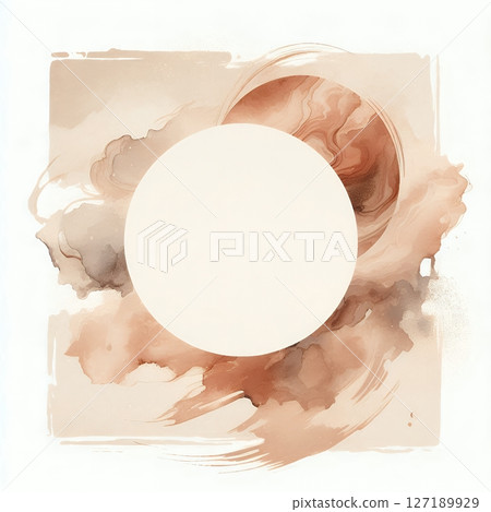 Abstract Watercolor Swirls with Gold Accents with Generative AI. 127189929