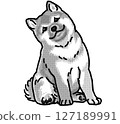 Shiba Inu puppy transparent background dog illustration simple 127189991