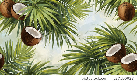椰子果實背景 127190028