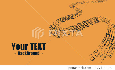 Background template with tire tracks and grunge design 127190080