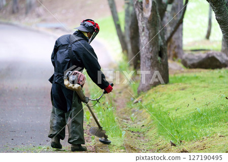 Mowing work Mowing work 127190495