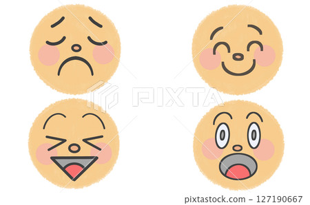 Various facial expression icon set 127190667