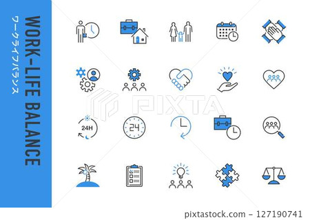 Work-life balance line icon 127190741