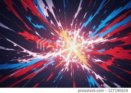 彩色墨水徑向飛濺的抽象的背景圖像，動態，動態，爆炸 127190839