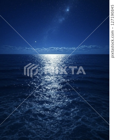 Beautiful night sea② 127190845