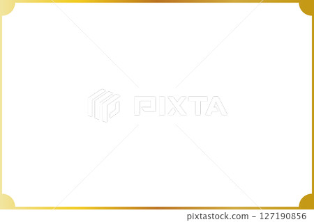 圓角金色邊框（比例 3:2，橫向） 127190856