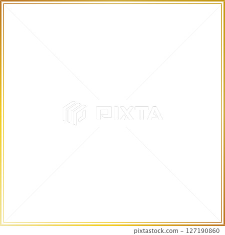 金色框架（雙線，1：1比例，風景） 127190860