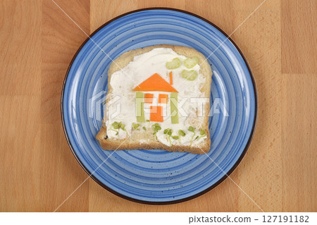 Decorated sandwich Decorated sandwich 127191182