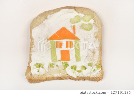 Decorated sandwich Decorated sandwich 127191185