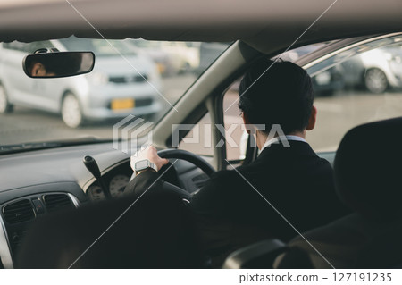 Outside sales in company car 127191235