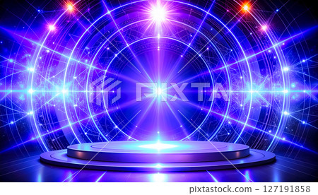 Stage, stage and spotlight background material 127191858