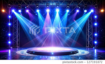 Stage, stage and spotlight background material Stage, stage and spotlight background material 127191872