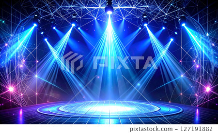 Stage, stage and spotlight background material Stage, stage and spotlight background material 127191882