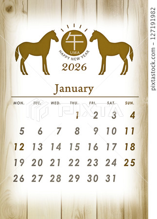 Year of the Horse Calendar New Year's Cards Stylish Year of the Horse Calendar New Year's Cards Stylish 127191982