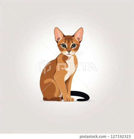 Staring at my beloved Abyssinian cat 127192323