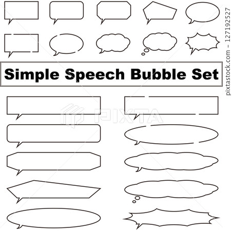 Simple speech bubble set 127192527